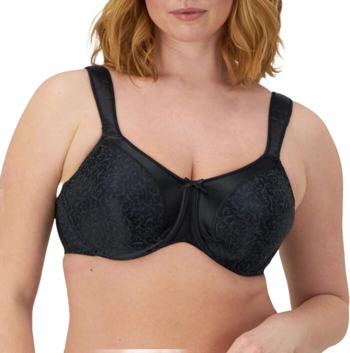 Bali Women’s Minimizer Bra, Satin Tracings Underwire Bra, Bustline Slimmer, Full Coverage Bra