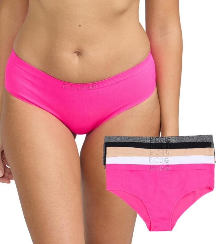 Women’s 5-Pack Seamless Ribbed Cheeky Hipster Underwear