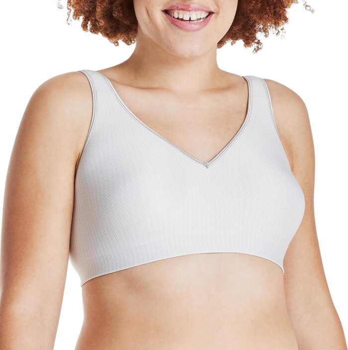 Hanes Women’s Wireless Bra, Smooth Comfort Full-Coverage T-Shirt Bra, Single or 2-Pack