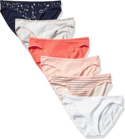 Amazon Essentials Women’s Cotton Bikini Brief Underwear (Available in Plus Size), Multipacks Amazon Essentials Women’s Cotton Bikini Brief Underwear (Available in Plus Size), Multipacks