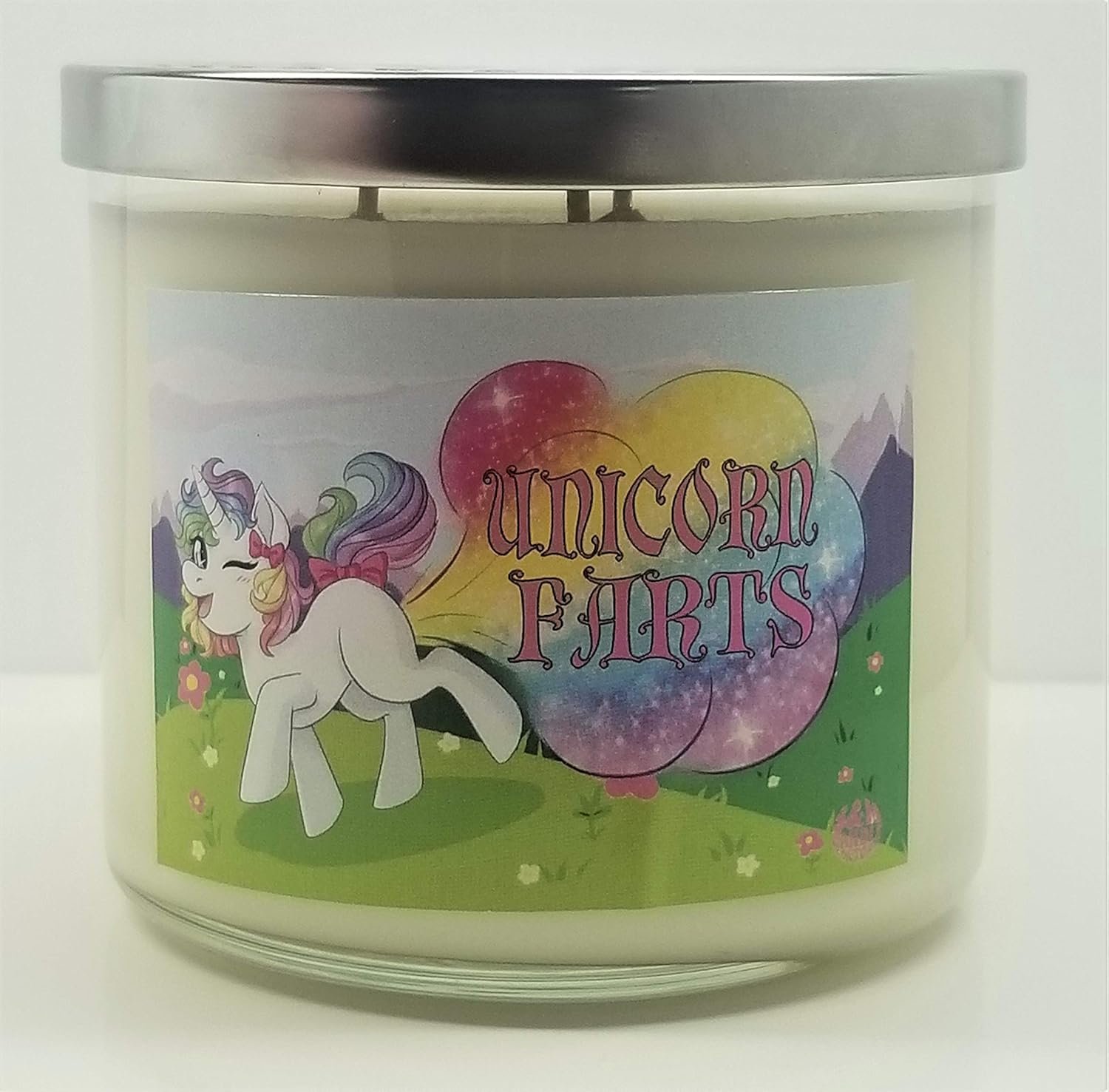 Clearance Priced ~ Unicorn Farts Mystery White Candle ~ S&M Candle Factory 3 Wick Scented Soy Wax 14.5 oz Candle ~ 80 Hour Burn Time ~ Funny Candles ~ Gift for Special Occasions Clearance Priced ~ Unicorn Farts Mystery White Candle ~ S&M Candle Factory 3 Wick Scented Soy Wax 14.5 oz Candle ~ 80 Hour Burn Time ~ Funny Candles ~ Gift for Special Occasions
