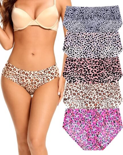 voenxe Women Seamless Hipster Underwear,Breathable Ladies Panties Bikini,No Show Briefs,Comfortable Undies for Women 5-Pack voenxe Women Seamless Hipster Underwear,Breathable Ladies Panties Bikini,No Show Briefs,Comfortable Undies for Women 5-Pack
