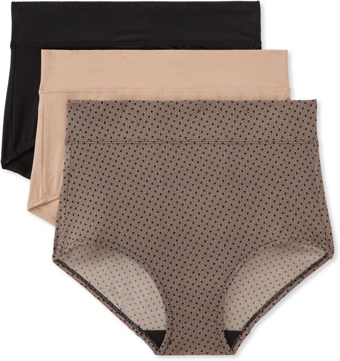 Warner’s Women’s Blissful Benefits Dig-Free Microfiber Brief 3-Pack Wrw251br07w