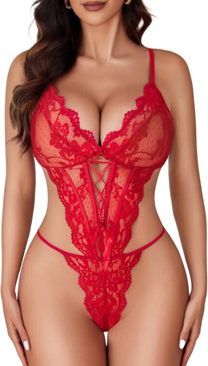 Avidlove Sexy Lingerie for Women Lace Teddy Bodysuit One Piece Lingerie