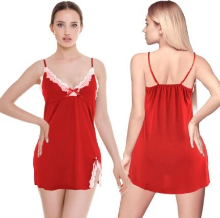 Sexy Lingerie Women Lace Sleepwear Chemises V-Neck Babydoll Nightgown