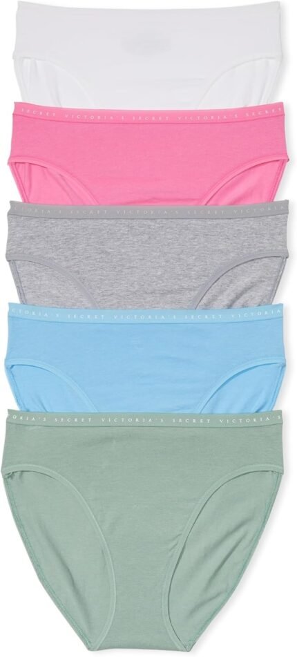 Victoria’s Secret Women’s Cotton Brief Underwear, Full Coverage Panties for Women, Multi Pack (XS-XXL)