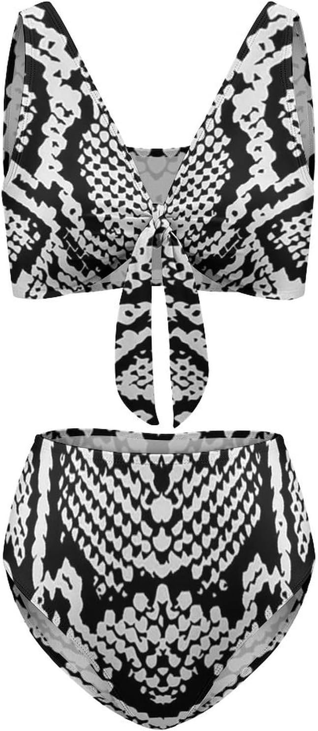 Snake Skin Texture Women’s High Waisted Bikini Sets Two Piece Swimsuit Sexy Bathing Suits Snake Skin Texture Women’s High Waisted Bikini Sets Two Piece Swimsuit Sexy Bathing Suits