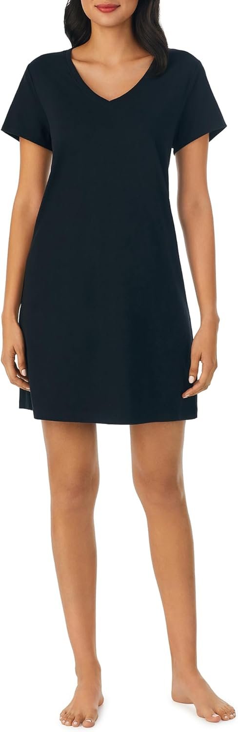 Nautica Womens Sleep Shirt Dress, Mid-Thigh Length Lightweight, Pajama Top, Cotton Knit Jersey V-Neck Sleepwear & Loungewear Nautica Womens Sleep Shirt Dress, Mid-Thigh Length Lightweight, Pajama Top, Cotton Knit Jersey V-Neck Sleepwear & Loungewear