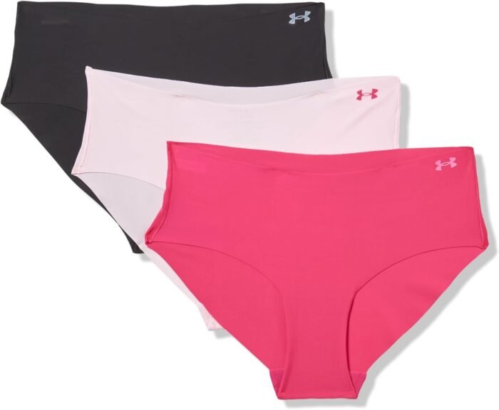 Under Armour UA PURE STRETCH NO SHOW HIPSTER-SOLID3PK, SHADED FUCHSIA, S