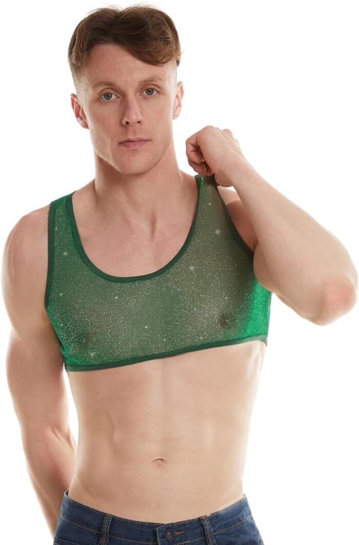 Kaei&Shi Lingerie for Men,Mens Crop Top Bra,Sissy Clothes Tank
