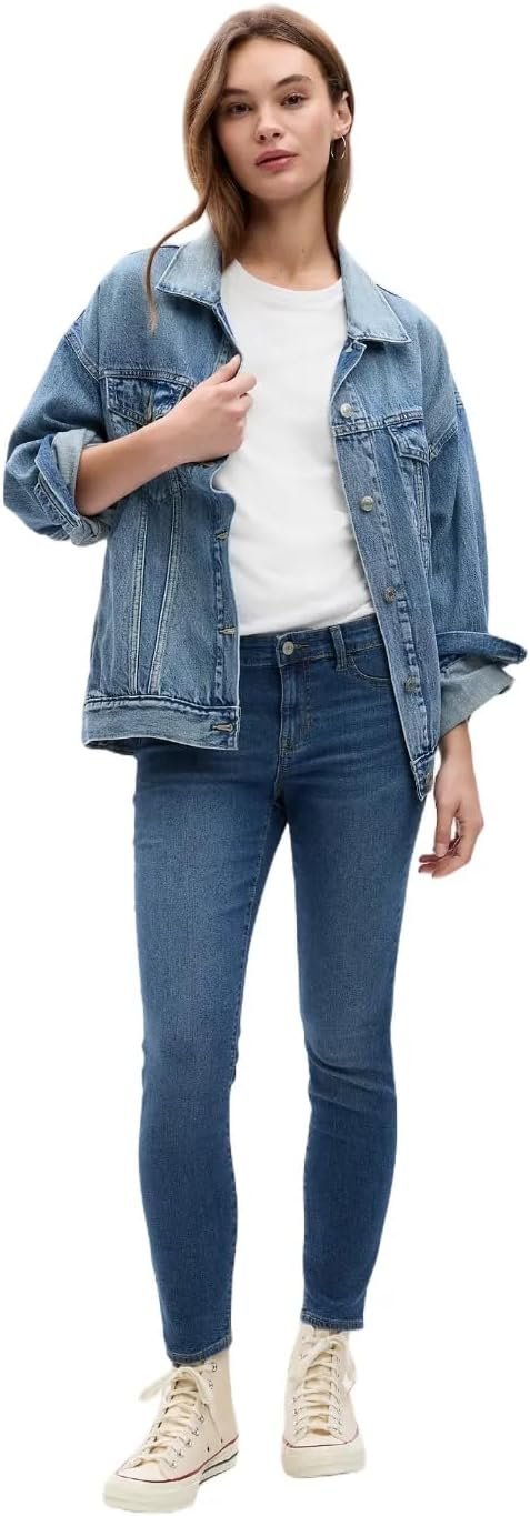 GAP Womens Mid Rise Favorite Jegging Jeans, Dark Indigo, 26 Short US GAP Womens Mid Rise Favorite Jegging Jeans, Dark Indigo, 26 Short US