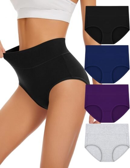 Sunm Boutique Women’s Underwear Cotton High Waisted Underwear Full Coverage Panties Briefs Plus Size 3/4/5/7 Pack Sunm Boutique Women’s Underwear Cotton High Waisted Underwear Full Coverage Panties Briefs Plus Size 3/4/5/7 Pack