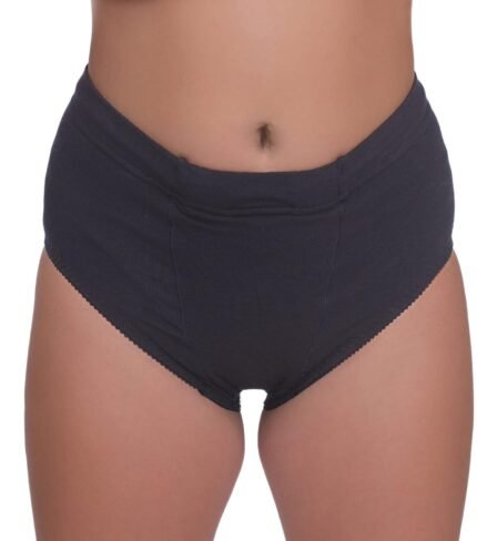 Women Vulvar Varicosity and Prolapse Support Brief with Groin Compression Bands – Black – Medium
