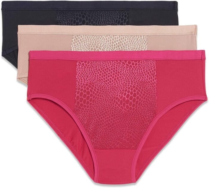 Warner’s Women’s Blissful Benefits Tummy-Smoothing Comfort Microfiber Hipster 3-Pack Ru5023w