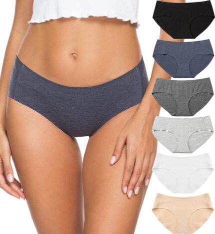 Altheanray Womens Underwear Cotton Underwear for Women Seamless Hipster Bikini Briefs Panties 6 Pack Altheanray Womens Underwear Cotton Underwear for Women Seamless Hipster Bikini Briefs Panties 6 Pack