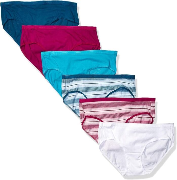 Hanes Women’s Signature Breathe Cotton Hipster Underwear 6-Pack