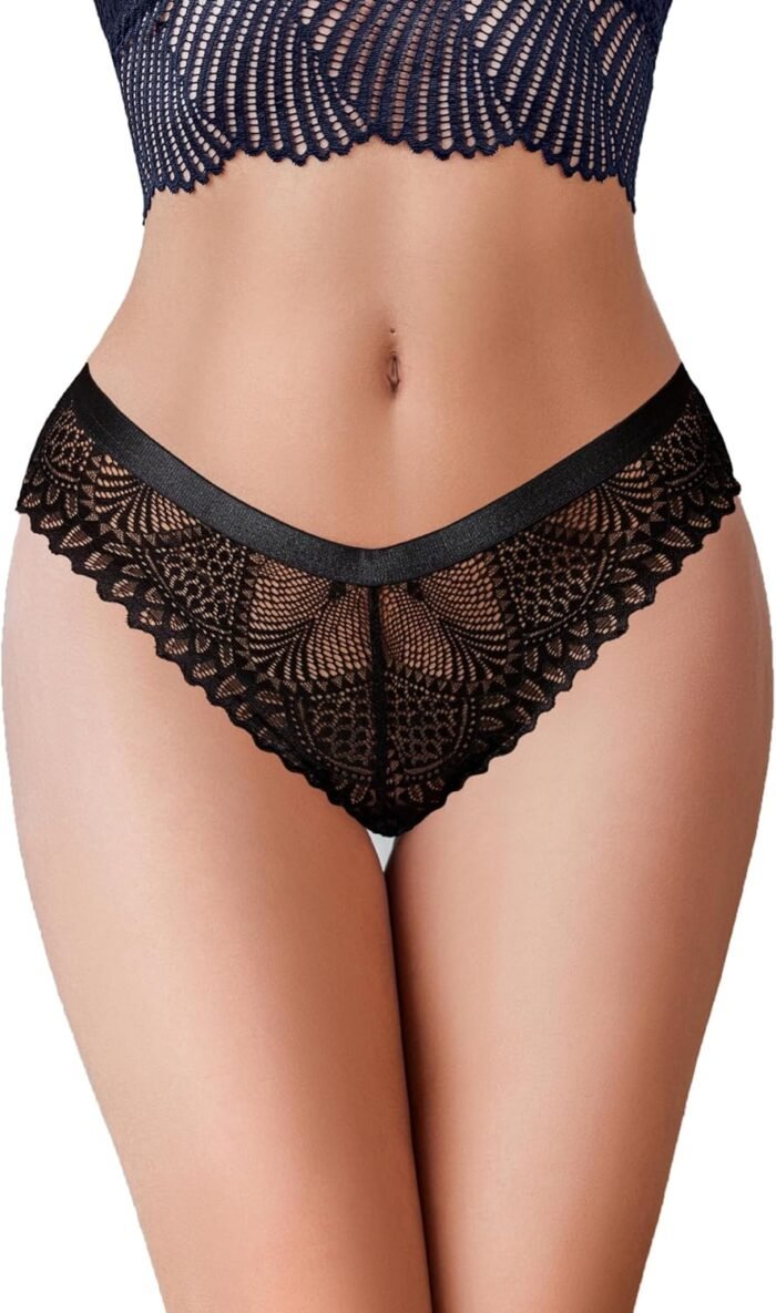 Avidlove Women Sexy Panties Lace Cheeky Panty Rhinestone Bikini Underwear 1-4 Pack