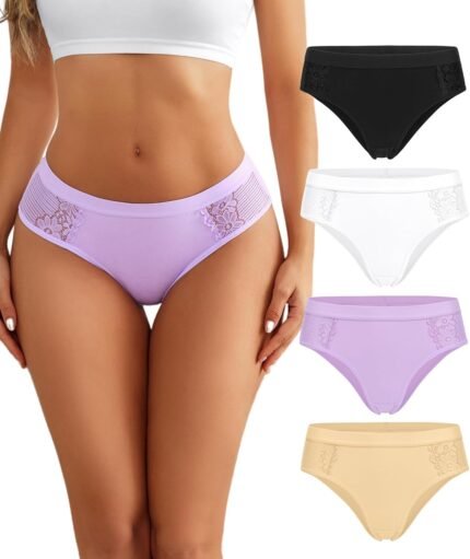 Avidlove Women Cotton Underwear Lace Hipster Brief Panties Ladies Stretch Underpants Multipack Avidlove Women Cotton Underwear Lace Hipster Brief Panties Ladies Stretch Underpants Multipack