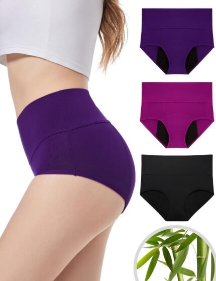 EcoPeriod Period Underwear for Women and Teens Heavy Flow High Waist Postpartum Underwear Menstrual Leakproof Period Panties