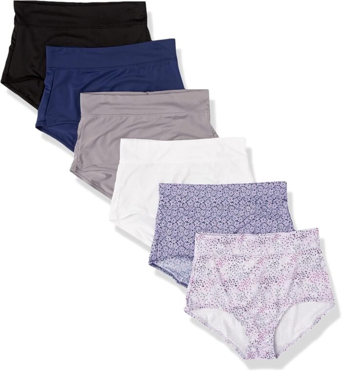Warner’s Women’s Blissful Benefits Dig-Free Comfort Waistband Microfiber Brief 6-Pack Rs9046w
