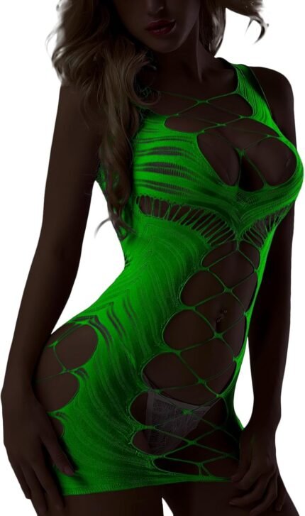 Sexy Lingerie for Women Fishnet Halter Chemise Deep V Hot Mesh Mini Dress Bodysuit Valentine’s Day Stripper Outfits Sexy Lingerie for Women Fishnet Halter Chemise Deep V Hot Mesh Mini Dress Bodysuit Valentine’s Day Stripper Outfits