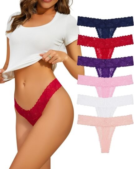 Sunm Boutique Lace Thongs For Women Sexy Underwear Seamless Thongs Soft Stretch Womens Thong Underwear 3/5/6/10 Pack Sunm Boutique Lace Thongs For Women Sexy Underwear Seamless Thongs Soft Stretch Womens Thong Underwear 3/5/6/10 Pack