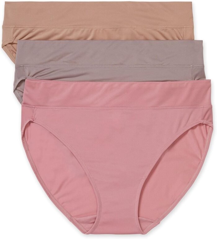 Warner’s Women’s Blissful Benefits Dig-Free Comfort Waistband Microfiber Hi-Cut 3-Pack 5138w