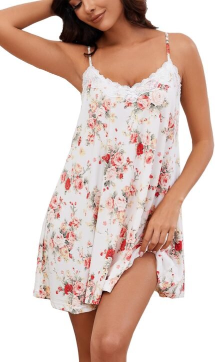Nightgowns for Women Sexy Night Gowns V Neck Cotton Nighty Sleepwear Nightgowns for Women Sexy Night Gowns V Neck Cotton Nighty Sleepwear