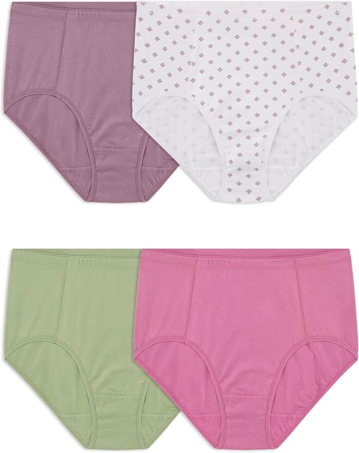 Fruit of the Loom Women’s Crafted Comfort Pima Cotton Underwear, Super Soft & Durable