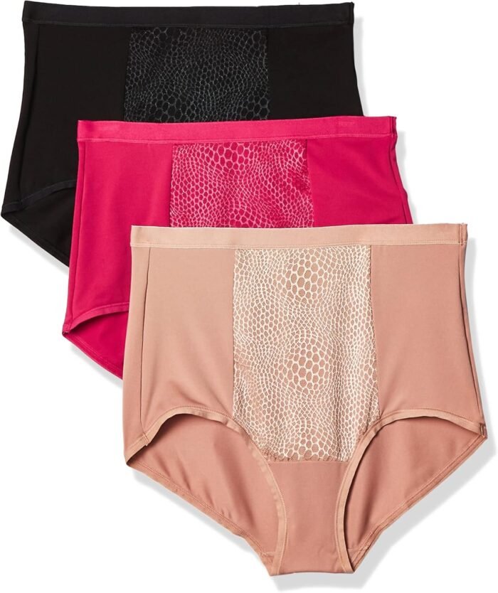Warner’s Women’s Blissful Benefits Tummy-Smoothing Comfort Microfiber Brief 3-Pack Rs4433w