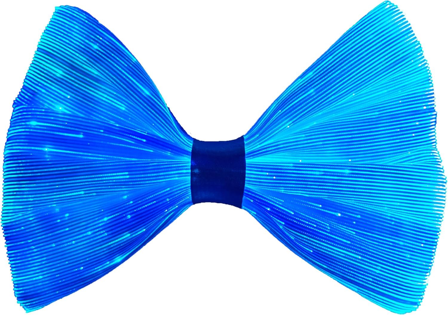 LED Light Up Bow Tie Wireless for Men – Flashing Fiber Optic Bowtie Glow in the Dark for Party Halloween Christmas