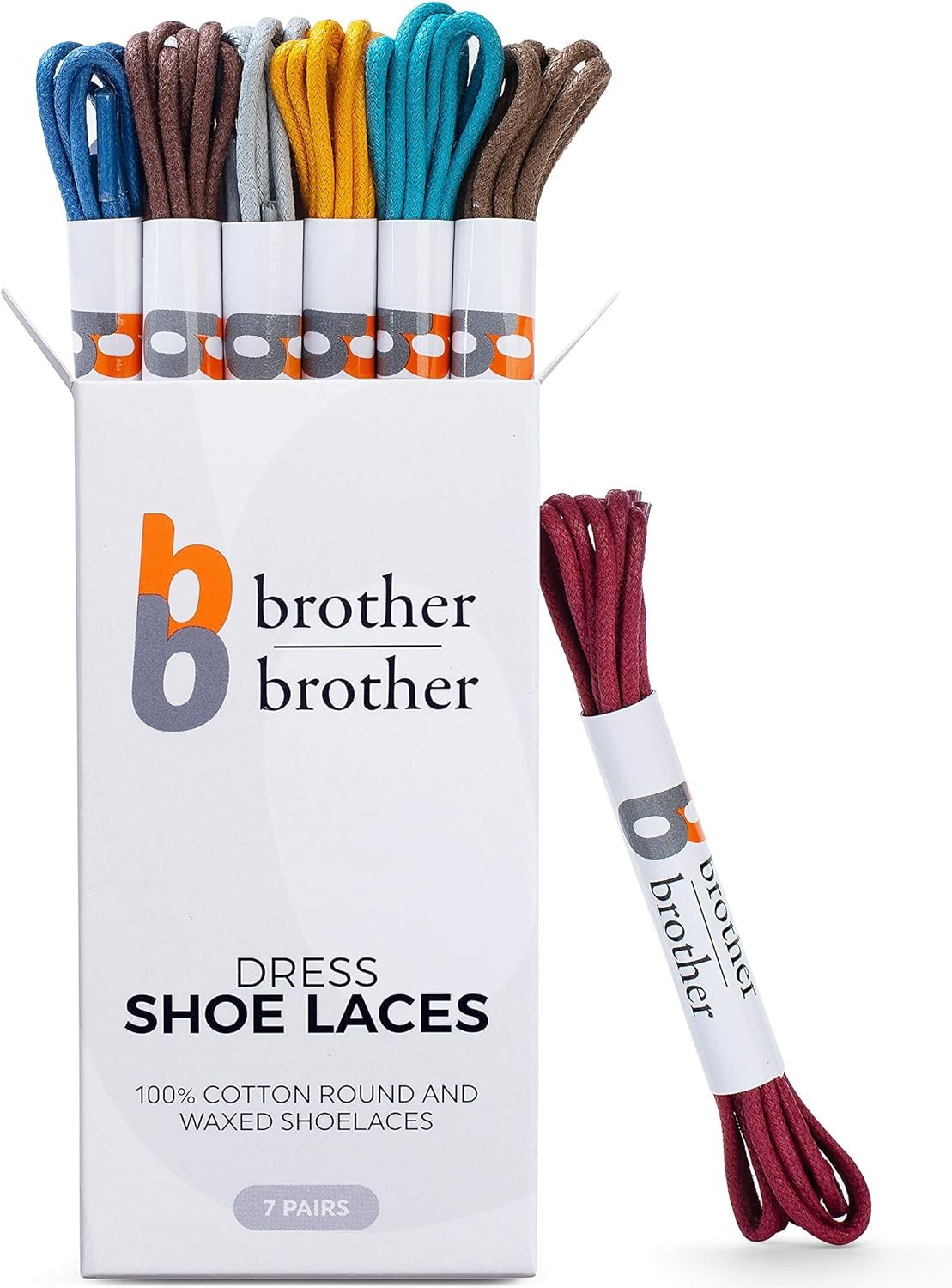 BB BROTHER BROTHER (7 Pairs Colored Oxford Dress Shoe Laces | Shoe Strings