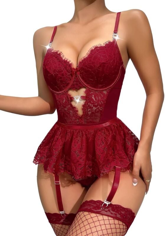 Lilosy Sexy Heart Rhinestones Underwire ...