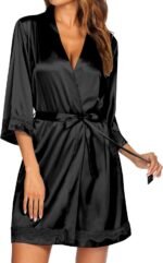 🔹 soft satin robe