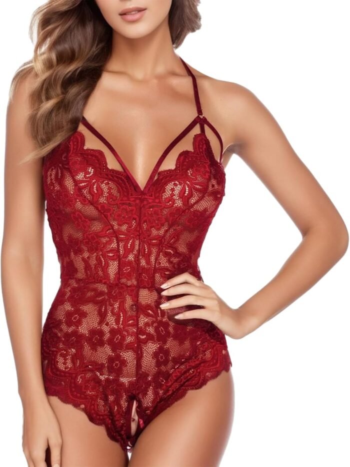 Girls’S Lingerie Notch Collar Babydoll Chemise Half Cup Bra Strappy Thong Modal Quick PJ Set Matching