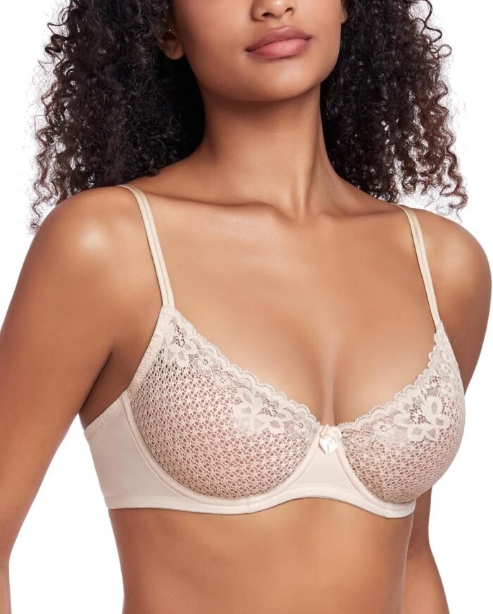 DotVol Ladies’s Lace Mesh Sheer…