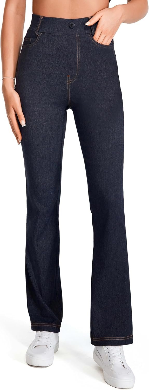 AFITNE Girls’s Excessive Waisted Stretchy Pull On Flare Denims Fashionable Trend Cute Bootcut Denim Like Jeggings AFITNE Girls’s Excessive Waisted Stretchy Pull On Flare Denims Fashionable Trend Cute Bootcut Denim Like Jeggings