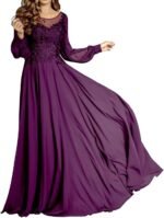 long sleeve evening dresses
