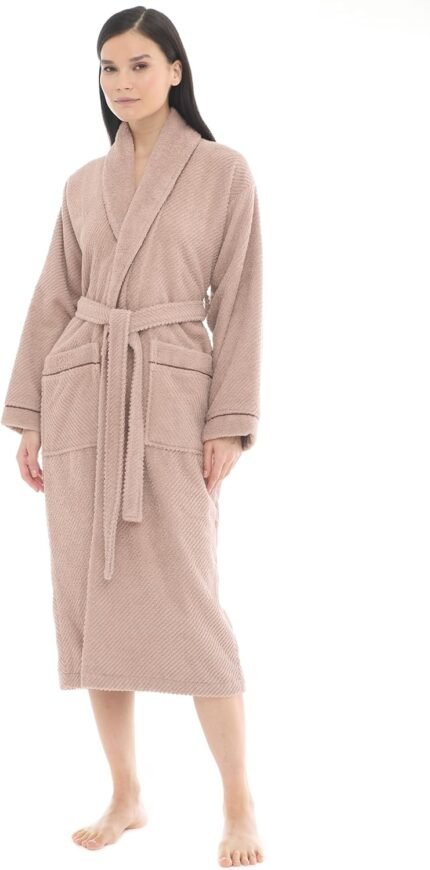 Luxurious Womens Gown, 100% Turkish Cotton, Luxurious Gown for Ladies, Terry Fabric Lengthy Spa Bathrobe