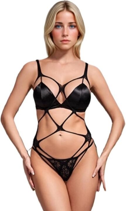 Ladies Horny Fishnet Bodysuit Lingerie Hole Out Sheer Mesh Jumpsuit Enjoyable Ardour Pure Perspective Bikini Set Humorous Underwear