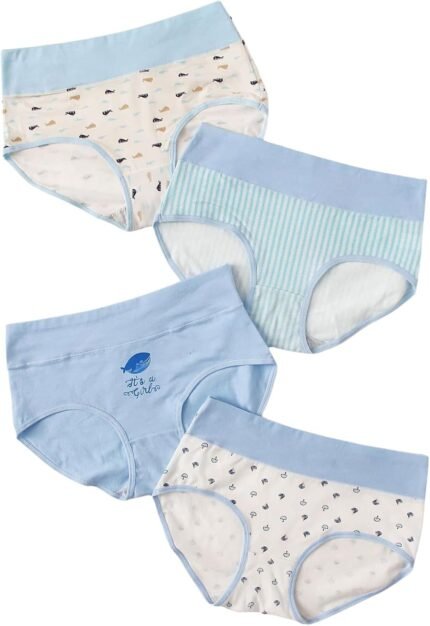 Ladies’s 4 Pack Cute Fish Print…