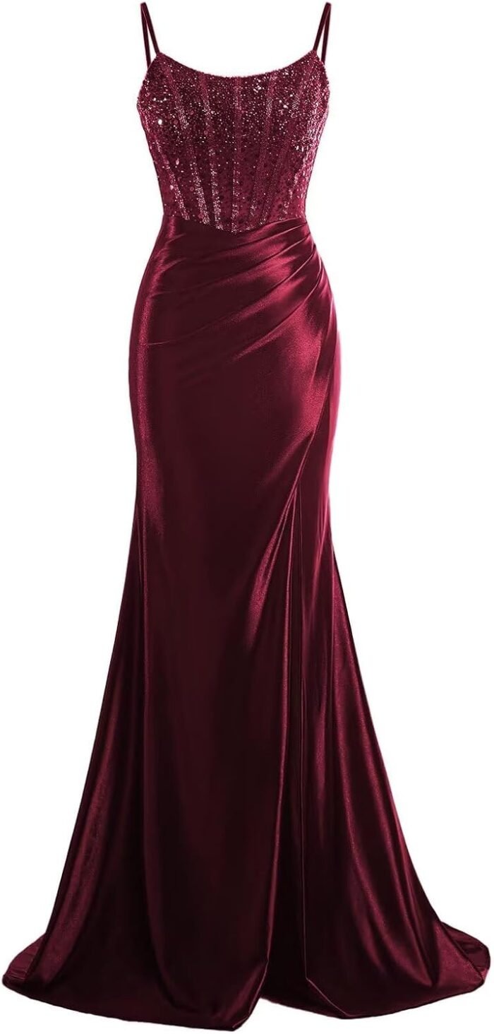 Silk Satin Promenade Clothes for Wo…