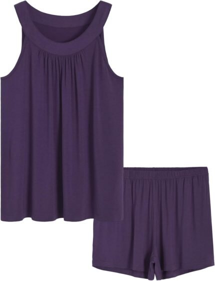 Latuza Girls’s Delicate Viscose Tank Prime Shorts Summer time Pajamas Set Latuza Girls’s Delicate Viscose Tank Prime Shorts Summer time Pajamas Set