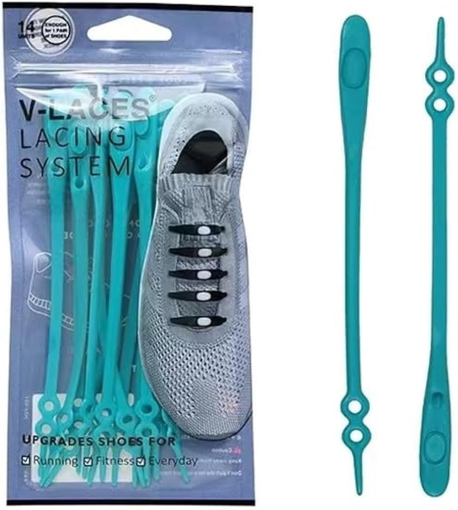Laceless coloured elastic shoelaces for kids and adults, excellent for sports activities footwear