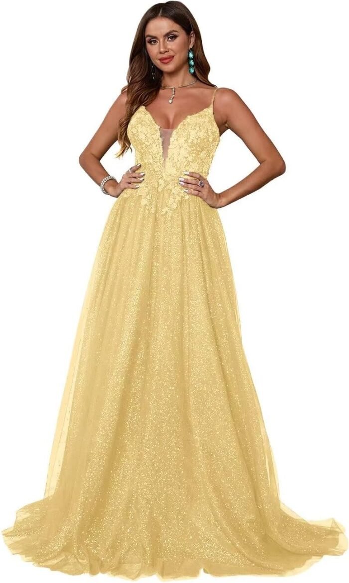 Sparkly Tulle Promenade Attire for…