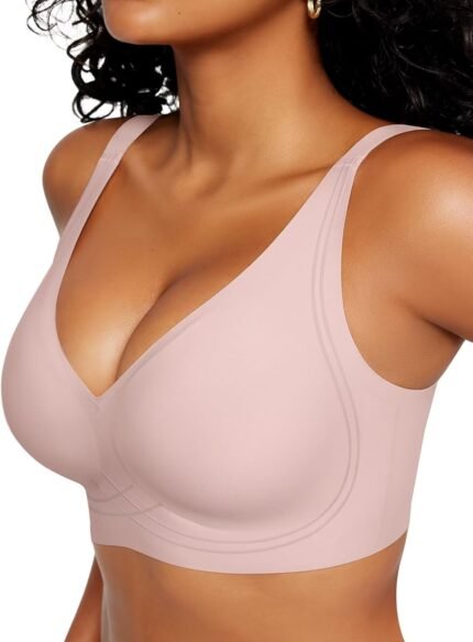 Vertvie Deep V Bras for Ladies No Underwire Push Up Wi-fi Bra Consolation Seamless Supportive Bra Racerback Comfortable Sleep Bralette Vertvie Deep V Bras for Ladies No Underwire Push Up Wi-fi Bra Consolation Seamless Supportive Bra Racerback Comfortable Sleep Bralette