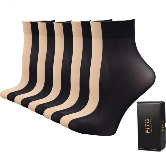 Girls’s 10-24 Pairs (in Reward Field) Ankle Excessive Sheer Nylon Socks Mushy Tight Hosiery with Strengthened Toe