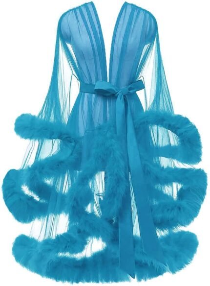 Tulle Feather Gown Horny Sheer Mesh Fur Bridal Phantasm Boudoir Bathrobe Nightgown Christmas Lingerie Tulle Feather Gown Horny Sheer Mesh Fur Bridal Phantasm Boudoir Bathrobe Nightgown Christmas Lingerie