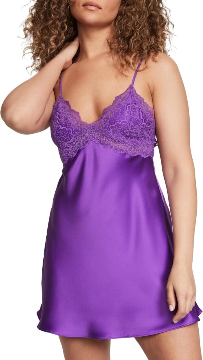 Victoria’s Secret Stretch Satin Lace Cutout Slip, Girls’s Sleepwear (XS-XXL)