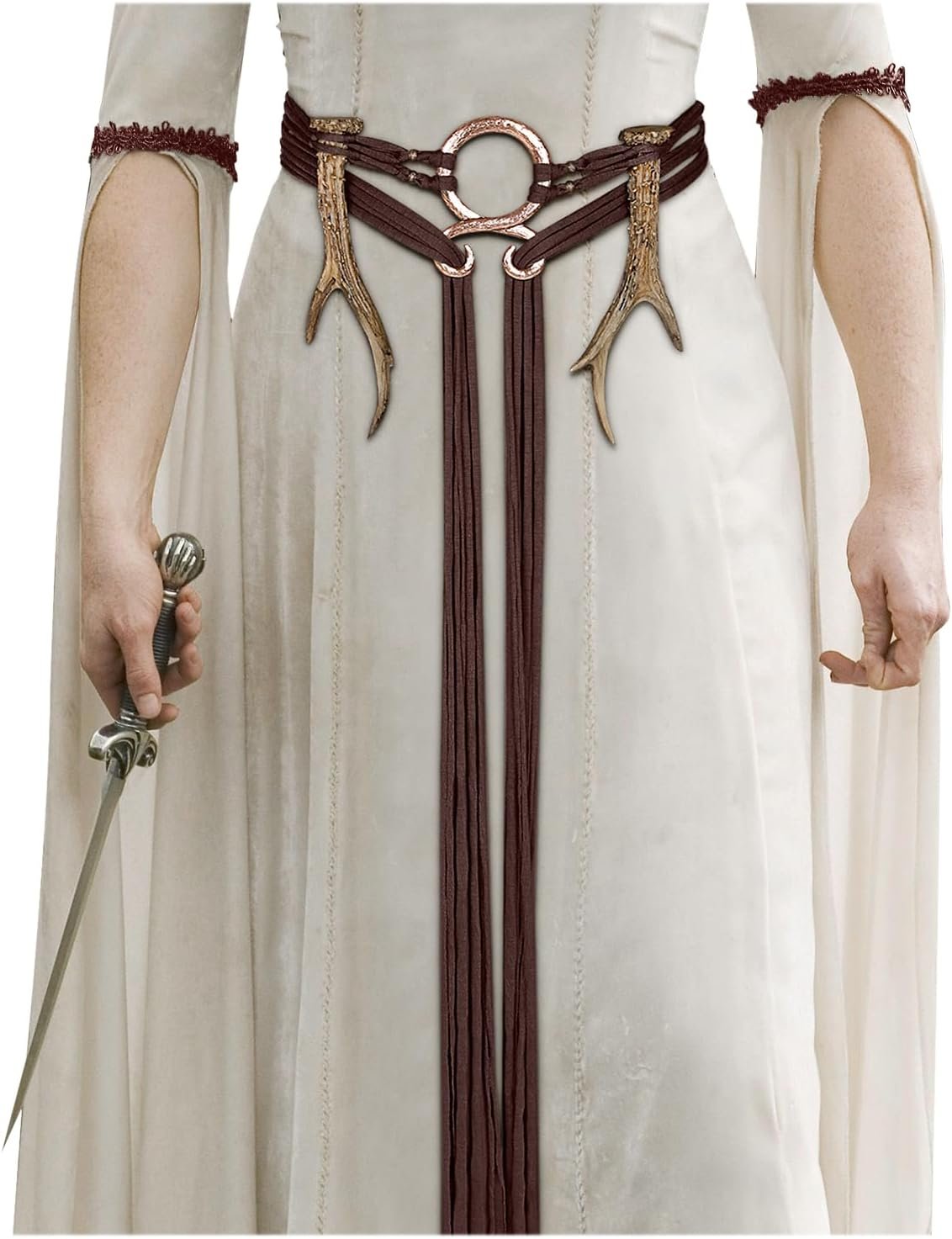 L’VOW Viking Troll Cross Belt Long Rope Ring Knotted Belt Norse Witch Waist Belt Shaman Pagan Medieval Antlers Accessory L’VOW Viking Troll Cross Belt Long Rope Ring Knotted Belt Norse Witch Waist Belt Shaman Pagan Medieval Antlers Accessory